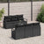 Garden Sofa Set with Cushion Manual 7 pcs Black 55 x 55 x 37 cm