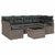Garden Sofa Set with Cushion Manual 7 pcs Grey 55 x 55 x 37 cm