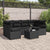 Garden Sofa Set with Cushion Manual 7 pcs Black 55 x 55 x 37 cm