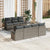 Garden Sofa Set with Cushion Manual 8 pcs Grey 55 x 55 x 37 cm