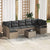 Garden Sofa Set with Cushion Manual 8 pcs Grey 55 x 55 x 37 cm
