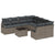 Garden Sofa Set with Cushion Manual 9 pcs Grey 55 x 55 x 37 cm