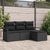 Garden Sofa Set 4 pcs Black Poly Rattan, Powder-Coated Steel