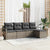 Garden Sofa Set 5 pcs Grey Poly Rattan, Powder-Coated Steel