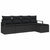 Garden Sofa Set 5 pcs Black Poly Rattan, Powder-Coated Steel