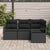 Garden Sofa Set 4 pcs Black Poly Rattan, Powder-Coated Steel