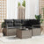 Garden Sofa Set with Cushion with Storage 5 pcs Light Grey
