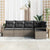 Garden Sofa Set 5 pcs Grey Poly Rattan, Powder-Coated Steel