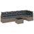 Garden Sofa Set with Cushion with Storage 7 pcs Light Grey
