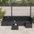 Garden Sofa Set 7 pcs Black Poly Rattan, Powder-Coated Steel