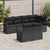 Garden Sofa Set 7 pcs Black Poly Rattan, Powder-Coated Steel