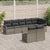 Garden Sofa Set 8 pcs Grey Poly Rattan, Powder-Coated Steel