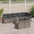 Garden Sofa Set with Cushion with Storage 9 pcs Light Grey