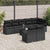 Garden Sofa Set 9 pcs Black Poly Rattan, Powder-Coated Steel