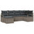 Garden Sofa Set 6 pcs Grey Poly Rattan, Powder-Coated Steel