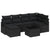 Garden Sofa Set 7 pcs Black Poly Rattan, Powder-Coated Steel