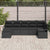 Garden Sofa Set 7 pcs Black Poly Rattan, Powder-Coated Steel