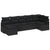 Garden Sofa Set 7 pcs Black Poly Rattan, Powder-Coated Steel