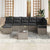 Garden Sofa Set with Cushion with Storage 8 pcs Light Grey