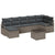 Garden Sofa Set with Cushion with Storage 8 pcs Light Grey
