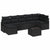 Garden Sofa Set 8 pcs Black Poly Rattan, Powder-Coated Steel
