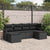 Garden Sofa Set 6 pcs Black Poly Rattan, Powder-Coated Steel