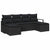 Garden Sofa Set 6 pcs Black Poly Rattan, Powder-Coated Steel