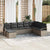 Garden Sofa Set 8 pcs Grey Poly Rattan, Powder-Coated Steel