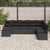 Garden Sofa Set 8 pcs Black Poly Rattan, Powder-Coated Steel
