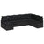 Garden Sofa Set 8 pcs Black Poly Rattan, Powder-Coated Steel