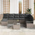 Garden Sofa Set with Cushion with Storage 9 pcs Light Grey