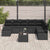 Garden Sofa Set 9 pcs Black Poly Rattan, Powder-Coated Steel