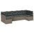 Garden Sofa Set 7 pcs Grey Poly Rattan, Powder-Coated Steel