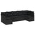 Garden Sofa Set 7 pcs Black Poly Rattan, Powder-Coated Steel