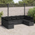 Garden Sofa Set 9 pcs Black Poly Rattan, Powder-Coated Steel
