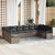 Garden Sofa Set 10 pcs Grey Poly Rattan, Powder-Coated Steel