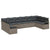 Garden Sofa Set 10 pcs Grey Poly Rattan, Powder-Coated Steel