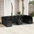Garden Sofa Set 11 pcs Black Poly Rattan, Powder-Coated Steel