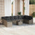 Garden Dining Set with Cushion with Storage 11 pcs Light Grey