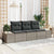Garden Sofa Set 3 pcs Grey Poly Rattan, Powder-Coated Steel
