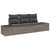 Garden Sofa Set 3 pcs Grey Poly Rattan, Powder-Coated Steel