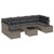 Garden Sofa Set with Cushion Manual 8 pcs Grey 55 x 55 x 37 cm