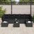 Garden Sofa Set with Cushion Manual 8 pcs Black 55 x 55 x 37 cm