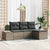 Garden Sofa Set 4 pcs Grey Poly Rattan, Powder-Coated Steel