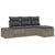 Garden Sofa Set 4 pcs Grey Poly Rattan, Powder-Coated Steel
