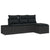 Garden Sofa Set 4 pcs Black Poly Rattan, Powder-Coated Steel