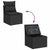 Garden Sofa Set 4 pcs Black Poly Rattan, Powder-Coated Steel