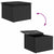 Garden Sofa Set 4 pcs Black Poly Rattan, Powder-Coated Steel