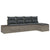 Garden Sofa Set 5 pcs Grey Poly Rattan, Powder-Coated Steel