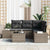 Garden Sofa Set with Cushion with Storage 5 pcs Light Grey
